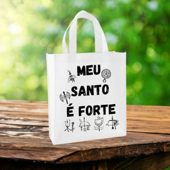 Sacola Retornável Tecido - Ecobag - Meu Santo é Forte