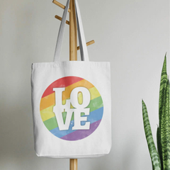 Bolsa Ecobag - LOVE - Ecológica 100% Algodão Cru