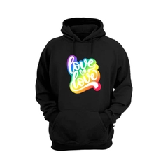 Blusa Moletom Canguru com Bolso e Capuz LGBT+ - Love is Love - comprar online