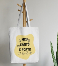 Bolsa Ecobag - MEU SANTO É FORTE - Ecológica 100% Algodão Cru na internet