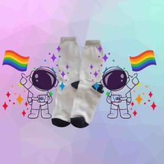 Meia LGBT+ Orgulho Astronauta