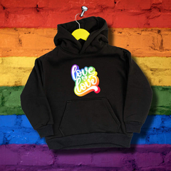 Blusa Moletom Canguru com Bolso e Capuz LGBT+ - Love is Love na internet