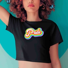 Cropped PRIDE - Branco - Preto - LGBT - comprar online