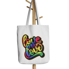 Bolsa Ecobag - LOVE IS LOVE - Ecológica 100% Algodão Cru - comprar online