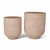 KIT CACHEPOTS EM CIMENTO TERRACOTA – 2 PÇS