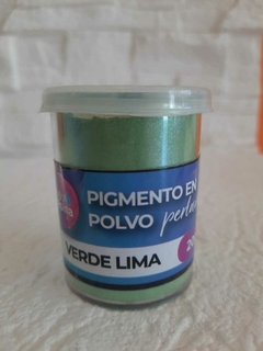 PIGMENTO EN POLVO PERLADO VERDE LIMA 20gr