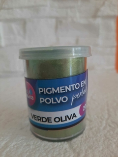 PIGMENTO EN POLVO PERLADO VERDE OLIVA 20gr