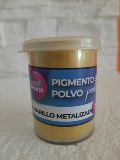 PIGMENTO EN POLVO PERLADO AMARILLO METALIZADO 20gr