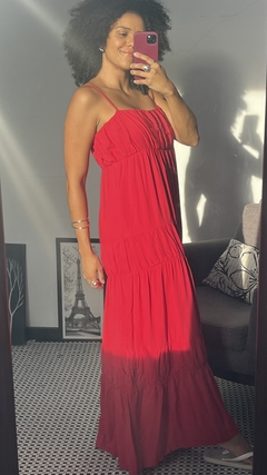 Imagem do Vestido Longo Franzido Nat