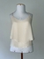 Blusa Camadas 100% Seda Ateen Off White