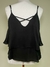 Blusa Camadas 100% Seda Ateen Preta - Bazar Friends And Family