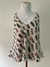 NOVA Blusa Animale Rosa Penas