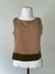 NOVA Blusa Verde e Bege Miss Dorothy