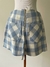 NOVO Shorts Saia Xadrez Azul Talita Kume - Bazar Friends And Family