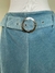 Saia Veludo Azul Zara - comprar online