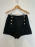 Shorts Tweed Preto