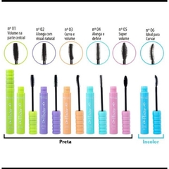 Máscara para Cílios Preta e Incolor Flowers Auxilia na Hidratação dos Cílios 4ml Max Love