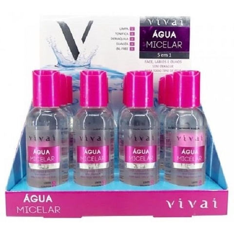 ÁGUA MICELAR DEMAQUILANTE OIL FREE 5 EM 1 VIVAI