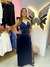 VESTIDO SATEN LARGO ESCOTE CORAZON