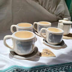 Juego Pocillos con azucarera
