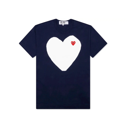 Camiseta Comme Des Garçons Play White Heart