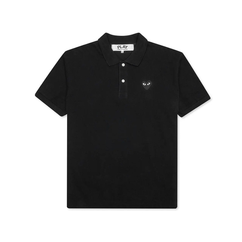 Camisa Polo Comme Des Garçons Play Black Emblem