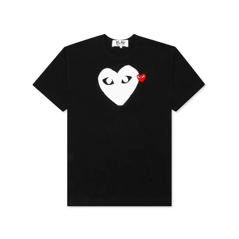 Camiseta Comme Des Garçons Play White Heart Red Emblem