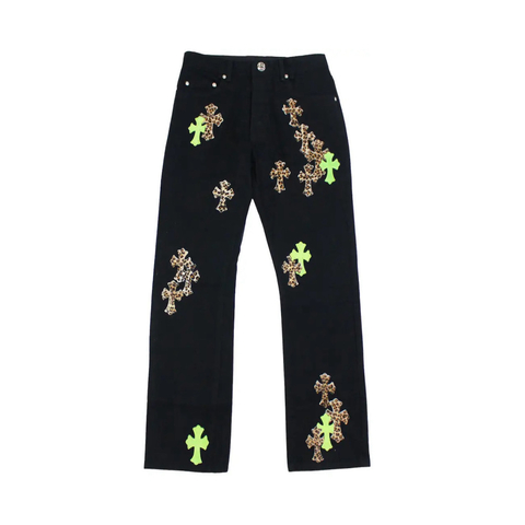 Calça Jeans Chrome Hearts Cross Patch