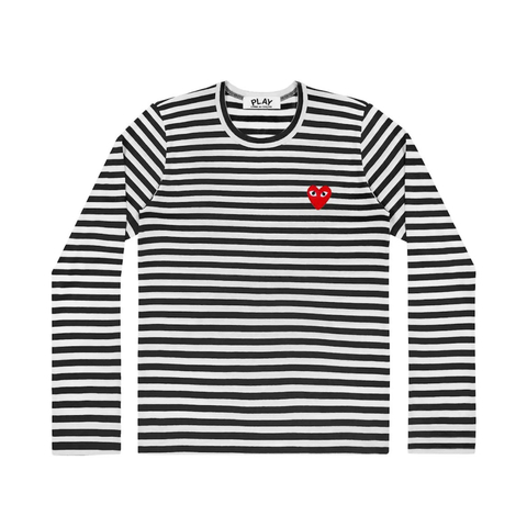 Camiseta Manga Longa Comme Des Garçons Play Striped