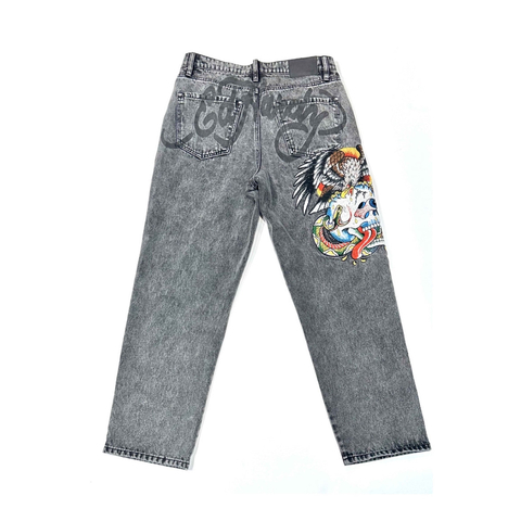 Calça Jeans Ed Hardy Battle Skull