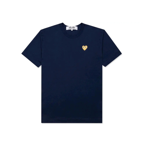 Camisa Polo Comme Des Garçons Play Gold Heart Emblem