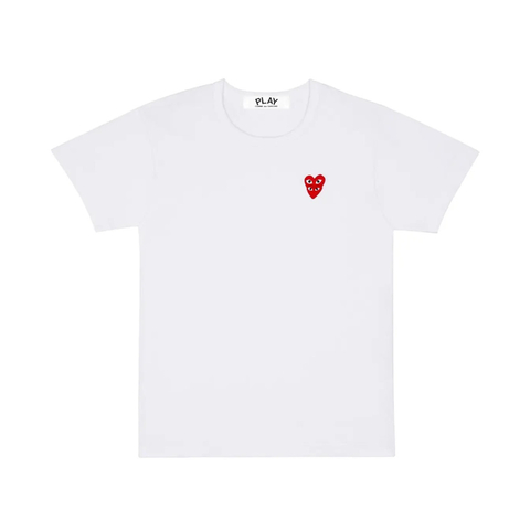 Camiseta Comme Des Garçons Play Double Red Hearts