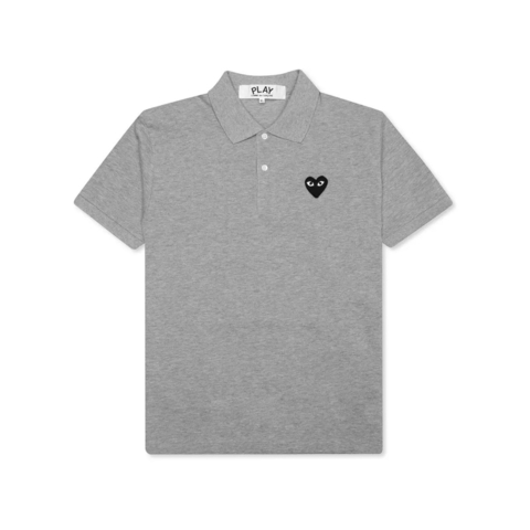 Camisa Polo Comme Des Garçons Play Black Emblem