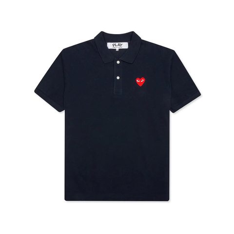 Camisa Polo Comme Des Garçons Play Red Emblem