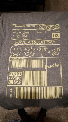 Remera Over codigo de barra
