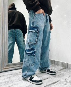 Jean Baggy Cargo Doble