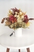 Centro De Mesa Arranjo Flores Desidratadas Amarelo Vaso Cerâmica Branco