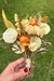Mini Arranjo de Flores Desidratadas Aurora Vaso de Vidro