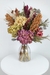 Buquê de Flores Desidratadas Com Vaso de Vidro