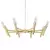 Lustre Pendente Montana Dourado Cúpula Vidro - Golden Art T1072-8