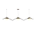 Pendente Sonar Por Daniel Kroth (A) 18cm x (L) 190cm x (P) 25cm Madeira e Vidro - Accord 1516 - comprar online