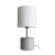 Abajur Potter 32xØ15cm Cerâmica Branco - Casual Light Studioluce QAB1454BR