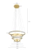 Pendente LED Bean 3000K 103W Bivolt Ø80cm Metal e Acrílico Dourado Fosco - Nordecor 2460 - Lumilares | Tudo para iluminar seu lar | Iluminação