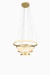 Pendente LED Bean 3000K 103W Bivolt Ø80cm Metal e Acrílico Dourado Fosco - Nordecor 2460 - comprar online