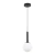 Pendente Basic Ø15x33cm Metal e Vidro Preto e Fosco - Skylight SKY-3123PT - SKY-3123PT