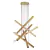 Conjunto de Pendentes LED Fit Linear 3000K 32W Bivolt 2,8x58x2,5cm Metal e Acrílico Dourado - Newline 715LED3