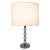 Abajur Lit Sem Cúpula 35xØ12cm Cristal e Metal Cromo Negro e Transparente - Bella Iluminação AT002B - comprar online