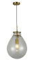 Pendente Caju Oval Ø30x48cm Vidro e Metal Dourado e Transparente - Bella Iluminação CAJ1PD01TR048 na internet