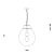 Pendente Caju Oval Ø30x48cm Vidro e Metal Dourado e Transparente - Bella Iluminação CAJ1PD01TR048 - loja online