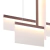 Pendente LED Patuá 2700K 54W Bivolt 9x81x66cm Metal Marrom - Bella Iluminação CD005 na internet